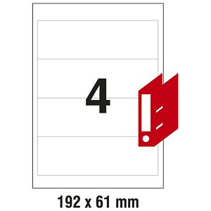 Etikete ILK za registratore 192x61mm pk100L Zweckform L4761-100 bijele