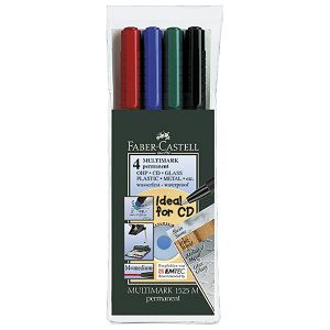 Marker permanentni 1,0mm Multimark Faber-Castell 152504/4boje