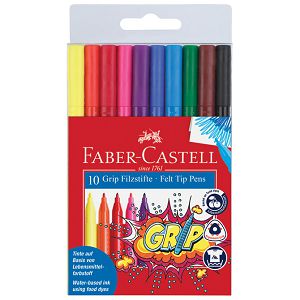 Flomaster školski  10boja Grip Faber-Castell 155310 blister