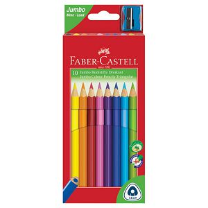 Boje drvene  10boja trokutaste +šiljilo Faber-Castell 116510 blister