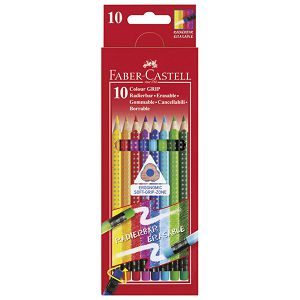 Boje drvene  10boja s gumicom Grip 2001 Faber-Castell 116613 blister