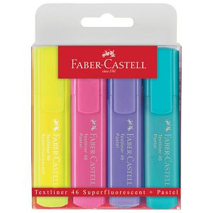 Signir 1-5mm 46 Pastel pvc etui Faber-Castell 1546/4boje blister