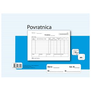 Obrazac A-19/NCR povratnica A5 1+2 Fokus