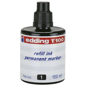 Tinta za marker permanentni  100ml Edding T100 crna