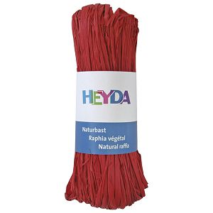 Rafija prirodna 50g Heyda 20-48877 91 crvena