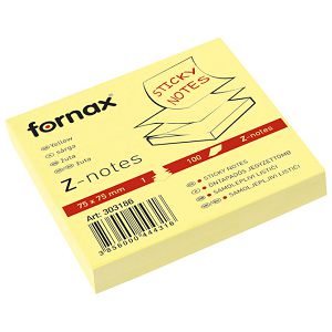 Blok samoljepljiv "Z" 75x75mm 100L Fornax žuti