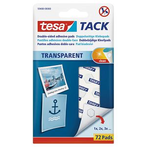 Ljepilo-jastučići-točkice 72x Tack Tesa 59408 prozirno blister