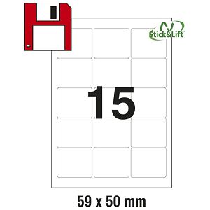 Etikete ILK za diskete 59x50mm odljepljive pk25L Zweckform L4747REV-25