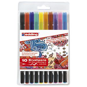 Flomaster brushpen 1-6mm 10boja Edding 1340/10 blister