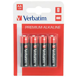 Baterija alkalna 1,5V AA pk4 Verbatim 49921 LR6 blister