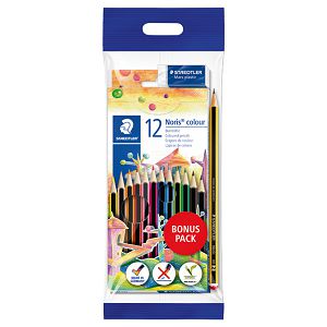 Boje drvene  12boja+gumica+olovka grafitna Noris Colour Staedtler 61 SET6 blister