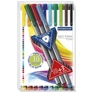 Flomaster fineliner 0,3mm 10+3 boja Triplus Staedtler 334 TB13 blister!!