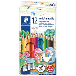 Boje drvene  12boja s gumicom Noris Staedtler 144 50NC12 blister