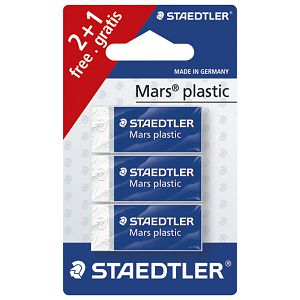 Gumica Mars plastic mini pk3 Staedtler 52653ABK3D - 2+1 GRATIS