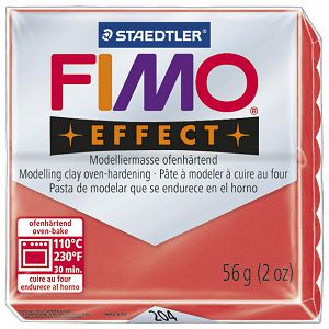 Masa za modeliranje   57g Fimo Effect Staedtler 8020-204 prozirno crvena!!