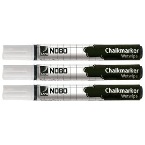 Marker-kreda za staklo 4mm pk3 Nobo 34438398 bijeli