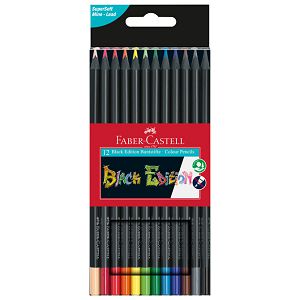 Boje drvene  12boja trokutaste Black Edition Faber-Castell 116412 blister