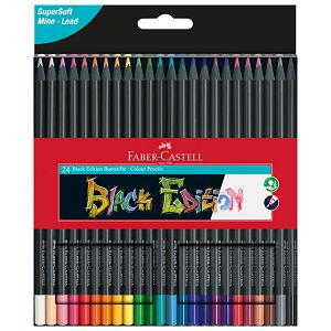 Boje drvene  24boje trokutaste Black Edition Faber-Castell 116424 blister