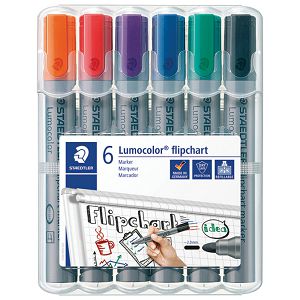 Marker Flipchart 2mm pk6 reciklirani Lumocolor Staedtler 356 WP6 sortirano