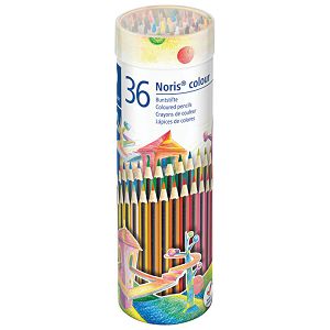 Boje drvene  36boja metalni tuljak Noris colour Staedtler 185 MD36!!