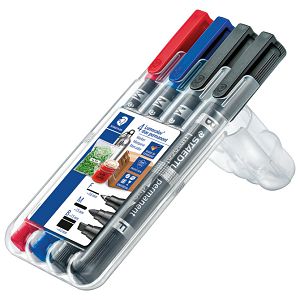 Marker permanentni obostrani pk4 Lumocolor Staedtler 348 SWP4 sortirano