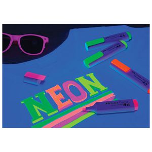 Marker za tekstil 1-5mm pk4 neon Faber-Castell 159591 sortirano blister