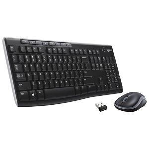 Tipkovnica + Miš bežični MK270 Logitech  (HR znakovi) crna