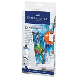 Boja akrilna  20ml pvc tuba 12boja Faber-Castell 379212 blister