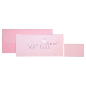 Čestitka 11x23cm Baby girl Stewo 5616 25 blister