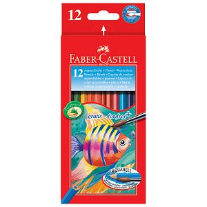 Boje drvene-vodene  12boja+kist Aquarell Faber-Castell 114413 blister