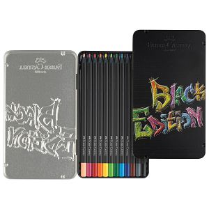 Boje drvene  12boja metalna kutija Black Edition Faber-Castell 116413