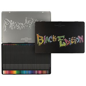 Boje drvene  36boja metalna kutija Black Edition Faber-Castell 116437