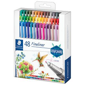 Flomaster fineliner 0,3mm 48boja Triplus Design Journey Staedtler 334 C48-C!!