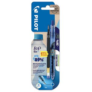 Roler gel 0,7mm Bottle to pen Begreen Pilot BL-B2P-7-BG plavi + refil gratis blister