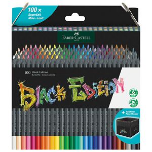 Boje drvene 100boja trokutaste Black Edition Faber Castell 116411 blister 