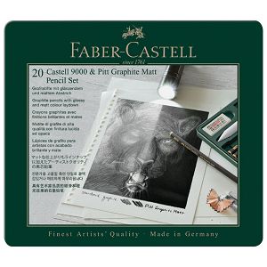 Set Pitt graphite matt & Castell 9000 pk20 Faber Castell 115224