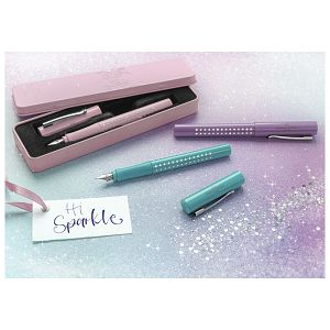 Nalivpero Sparkle (M) u metalnoj kutiji Faber Castell 201515 metalik rozo 