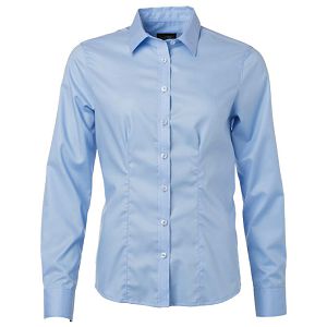 Košulja ženska dugi rukavi James & Nicholson  JN 681 120g svijetloplava M!!