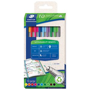 Flomaster fineliner 0,3mm pk10 reciklirani Triplus Staedtler 334 RC10!!