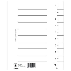 Pregrada kartonska A4 250g pk100 Donau 8610001-09 bijela