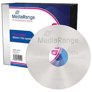 CD-R 700/80 52x slimcase pk10 MediaRange MR205!!