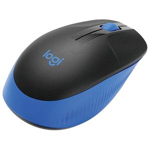 Miš usb 3tipke optički bežični M190 Logitech crni/plavi blister