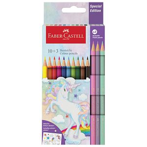 Boje drvene  10boja +3boje drvene pastel Unicorn Faber Castell 111219 blister