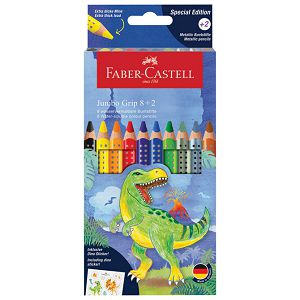 Boje drvene  10 boja Jumbo Grip Dino Faber Castell 110922 blister