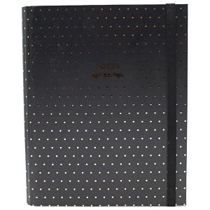 Organizer 18x23cm 108L spiralni s gumicom Dots 1 Marker crni 1802 