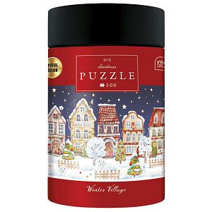 Puzzle 500 kom tuba Christmas "Winter Village" Interdruk