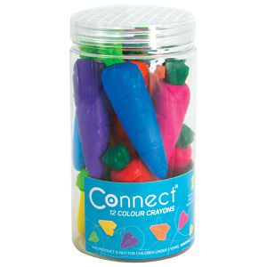 Boje voštane 12 boja čaša Mrkvice Connect