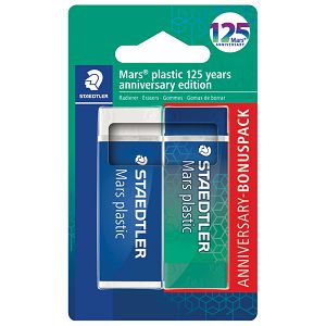 Gumica Mars plastic 125 years pk2 Staedtler 52650MABK1 blister