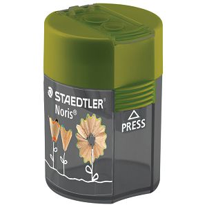 Šiljilo metalno s pvc kutijom 2rupe "Flowers" Staedtler 512 004 zeleno/sivo