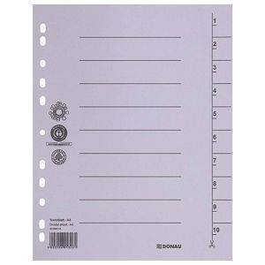 Pregrada kartonska A4 250g pk100 Donau 8610001-13 siva!!
